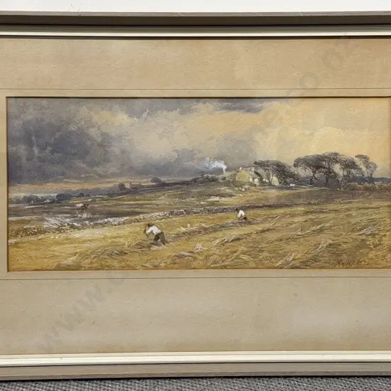 Paul Jacob Naftel (1817 - 1891) from Guernsey A Sussex Landscape Watercolour