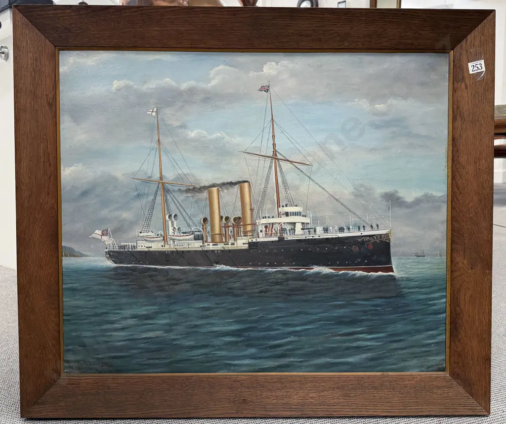 Frank Barnes (1859 - 1941) - H.M.S. Royal Arthur - New Flag Ship - Australian Station Image 1++