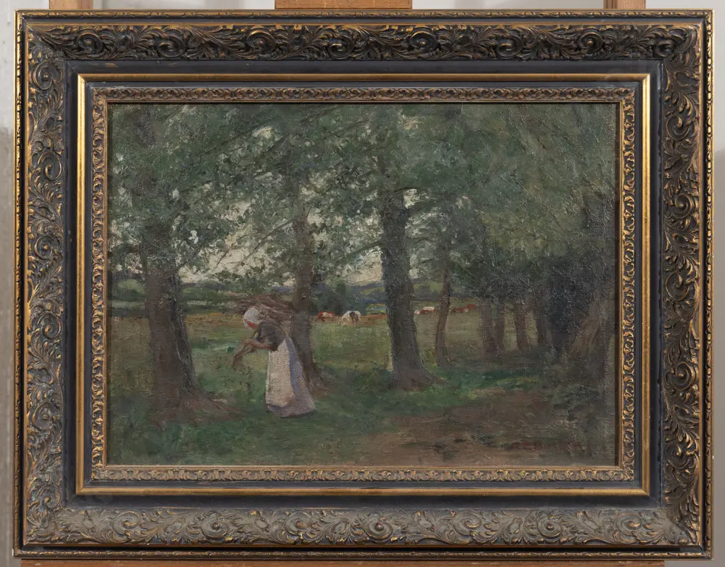 George Edmund Butler (1870 - 1936) British Oil on Canvas Country Scene Image 1++