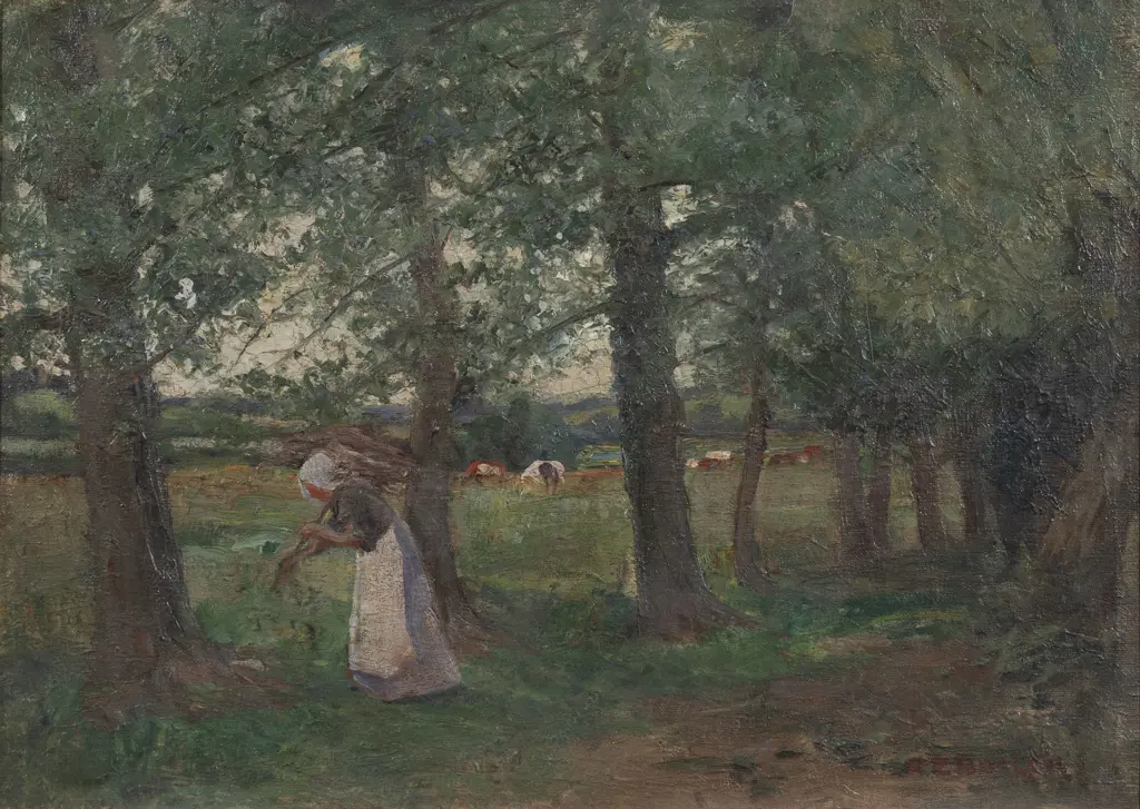 George Edmund Butler (1870 - 1936) British Oil on Canvas Country Scene Image 1++