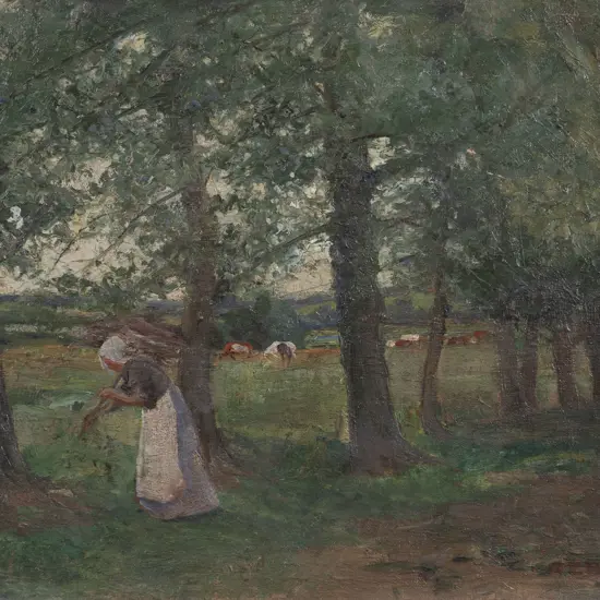 George Edmund Butler (1870 - 1936) British Oil on Canvas Country Scene