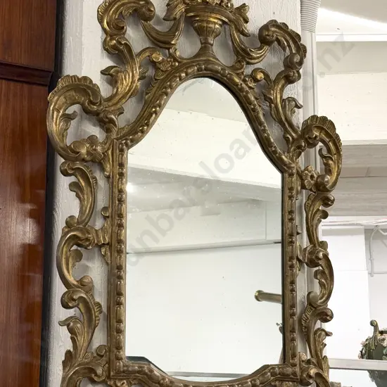 An Attractive C18th Style Venetian Gilt Wood Wall Mirror