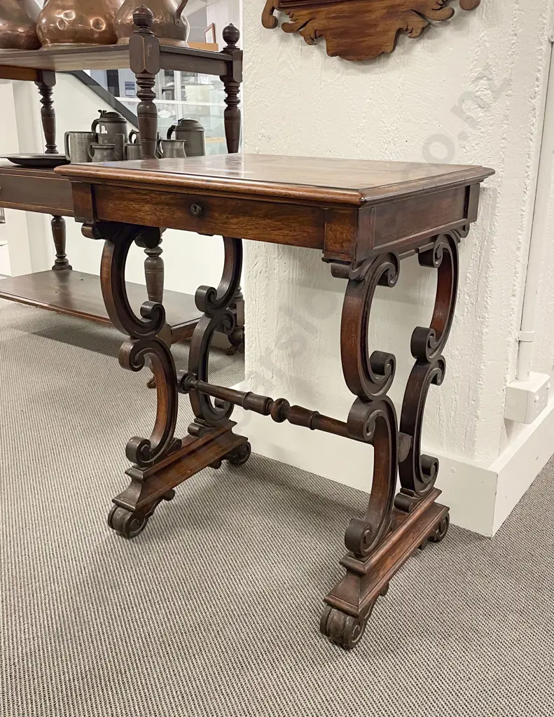 Early Vict Rosewood Work Table Image 1++