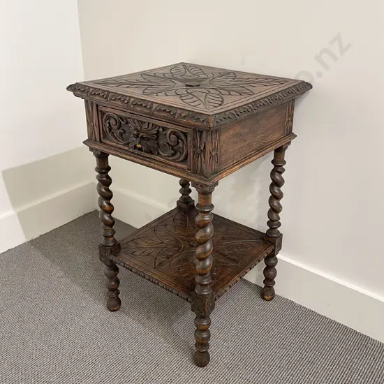 Edwardian Oak Hall Table