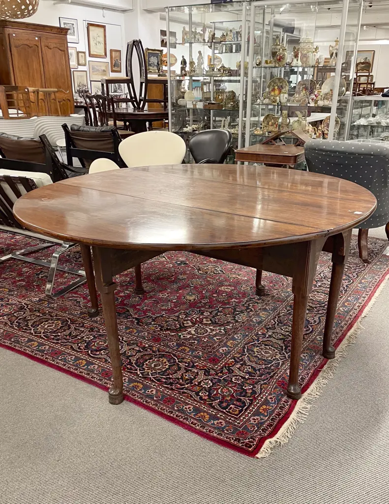 Geo III Mahogany Oval Gate Leg Dining Table Image 1++