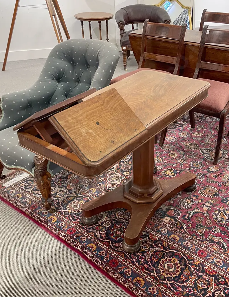 Vict Mahogany Reading Table Image 1++