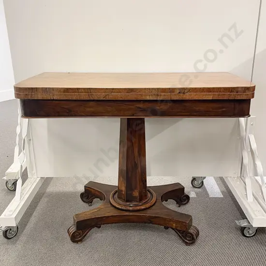 WM IV Rosewood Foldover Card Table