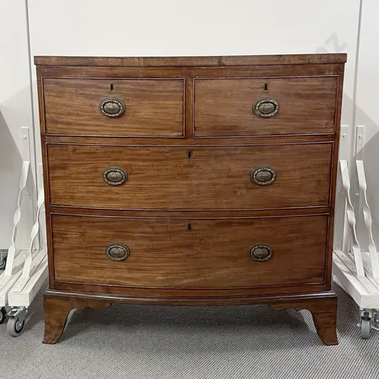 Regency Mahogany Bow Front Chest