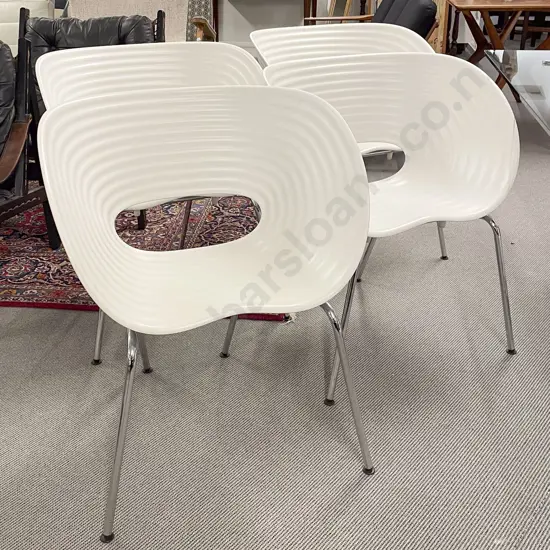 Set of Four Vitra Tom Vac Chairs