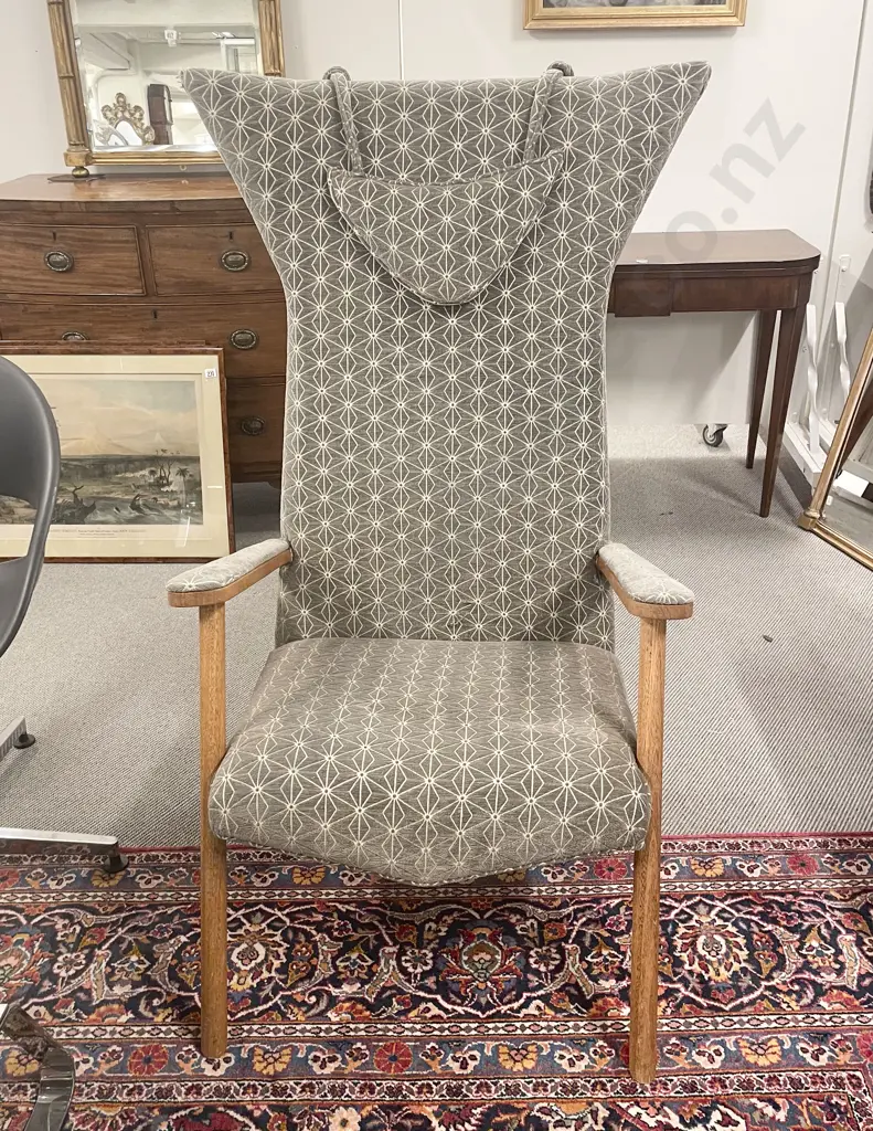 Mid Century Scandinavian Design Highback Armchair Image 1++