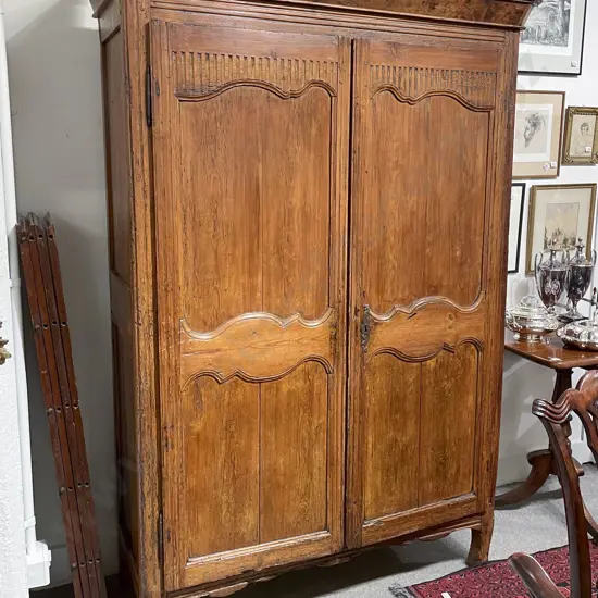 Late C18th French Stained Pine Armoire