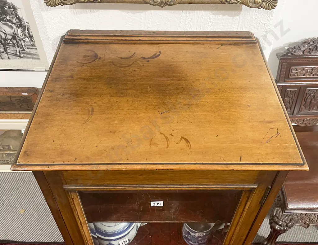 Edwardian Mahogany Music Cabinet Image 1++