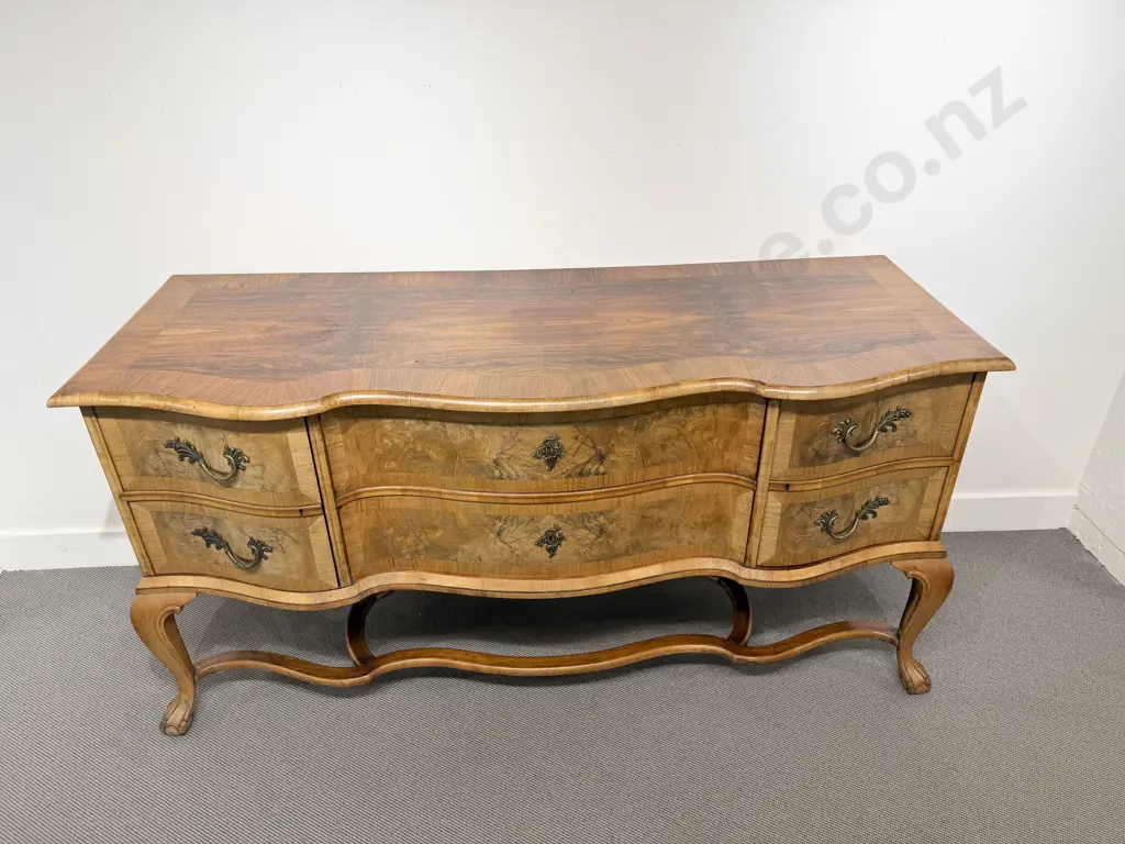 Early to Mid C20th European Figured Walnut Sideboard Image 1++
