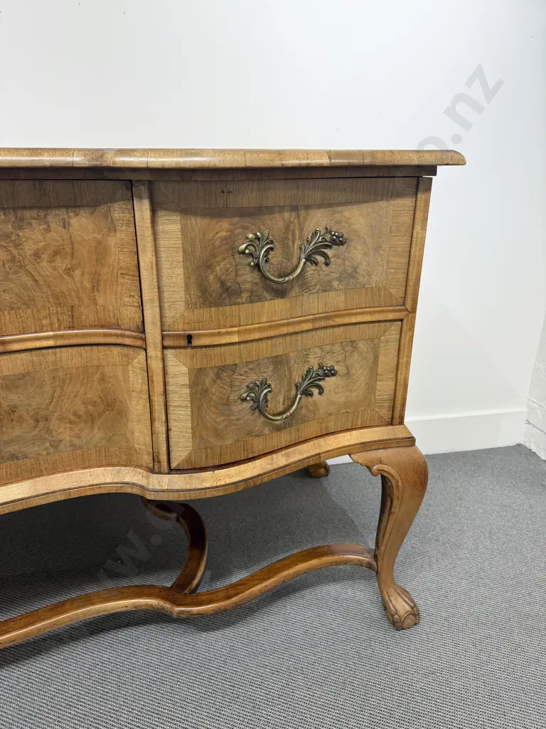 Early to Mid C20th European Figured Walnut Sideboard Image 1++