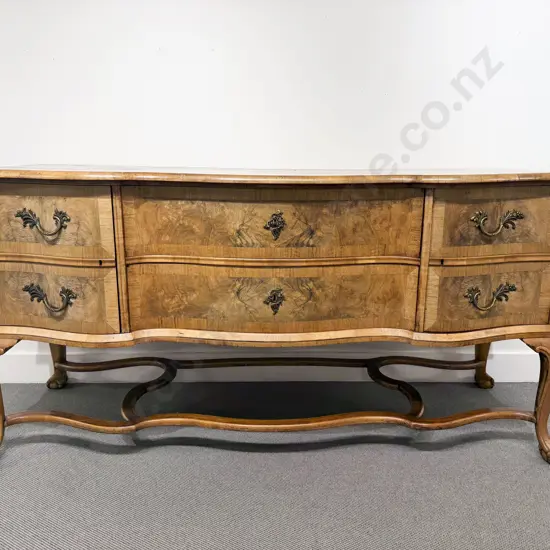 Early to Mid C20th European Figured Walnut Sideboard