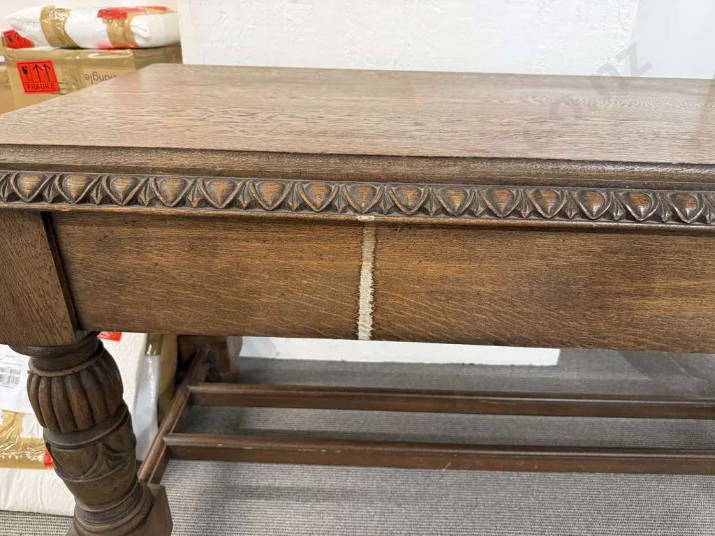 C17th Style Oak Rectangular Centre Table Image 1++