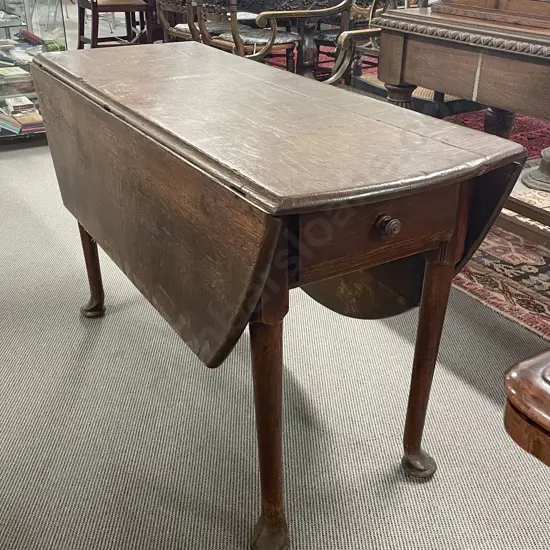Early Geo III Oak Oval Gateleg Dining Table (A/F)