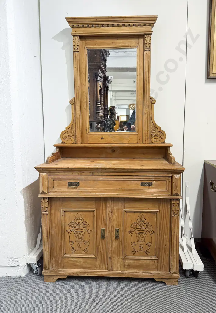 Late C19th Baltic Pine Dressing Chest Image 1++
