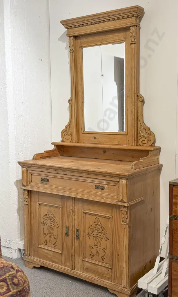 Late C19th Baltic Pine Dressing Chest Image 1++