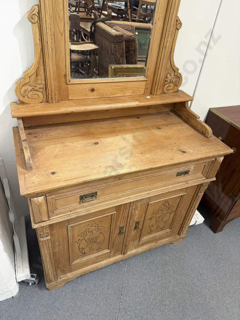 Late C19th Baltic Pine Dressing Chest Image 1++