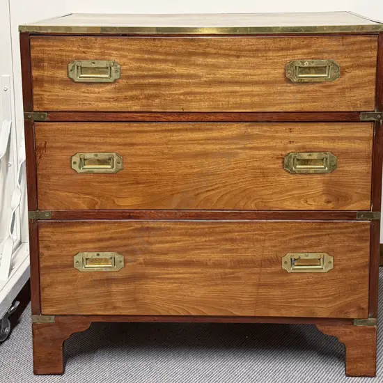 Geo III Style Mahogany Campaign Chest