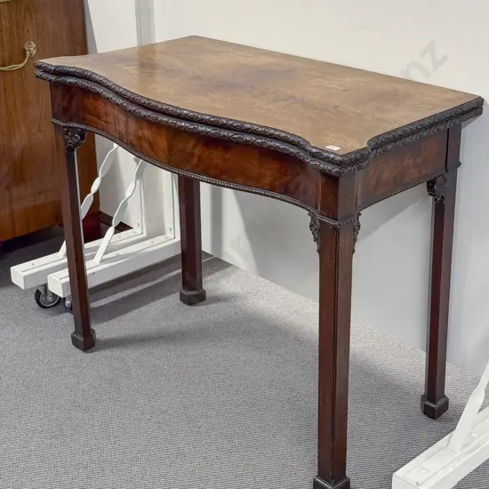 Geo III Mahogany Foldover Card Table