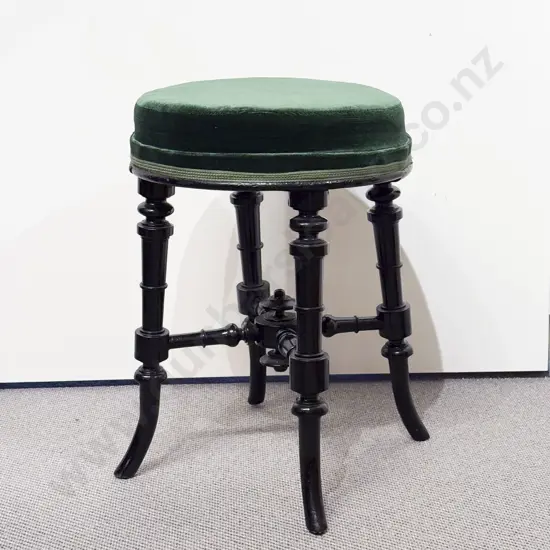 Vict Ebonised Piano Stool