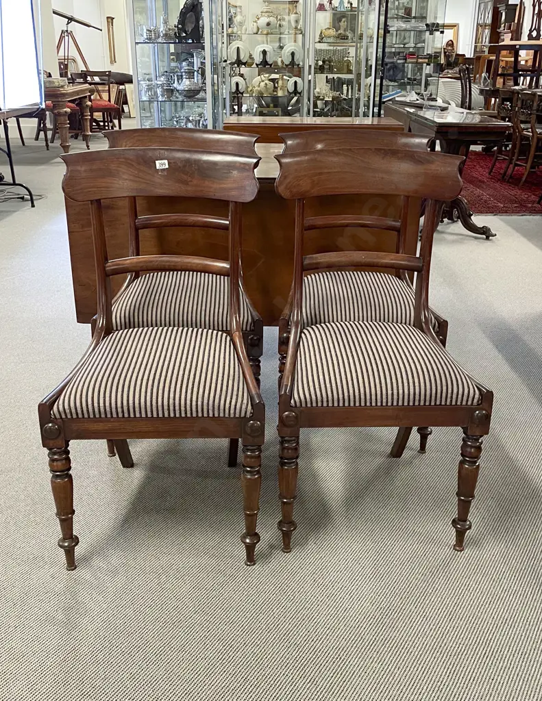 Set of Four WM IV Mahogany Dining Chairs Image 1++