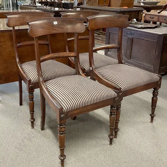 Set of Four WM IV Mahogany Dining Chairs