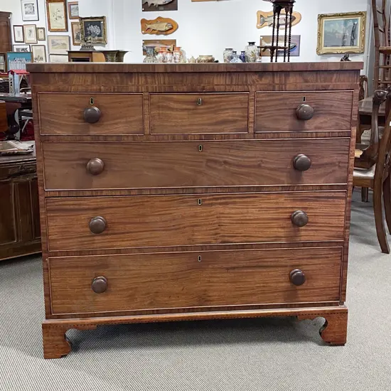 Regency Mahogany & Inlaid Flat Front Chest