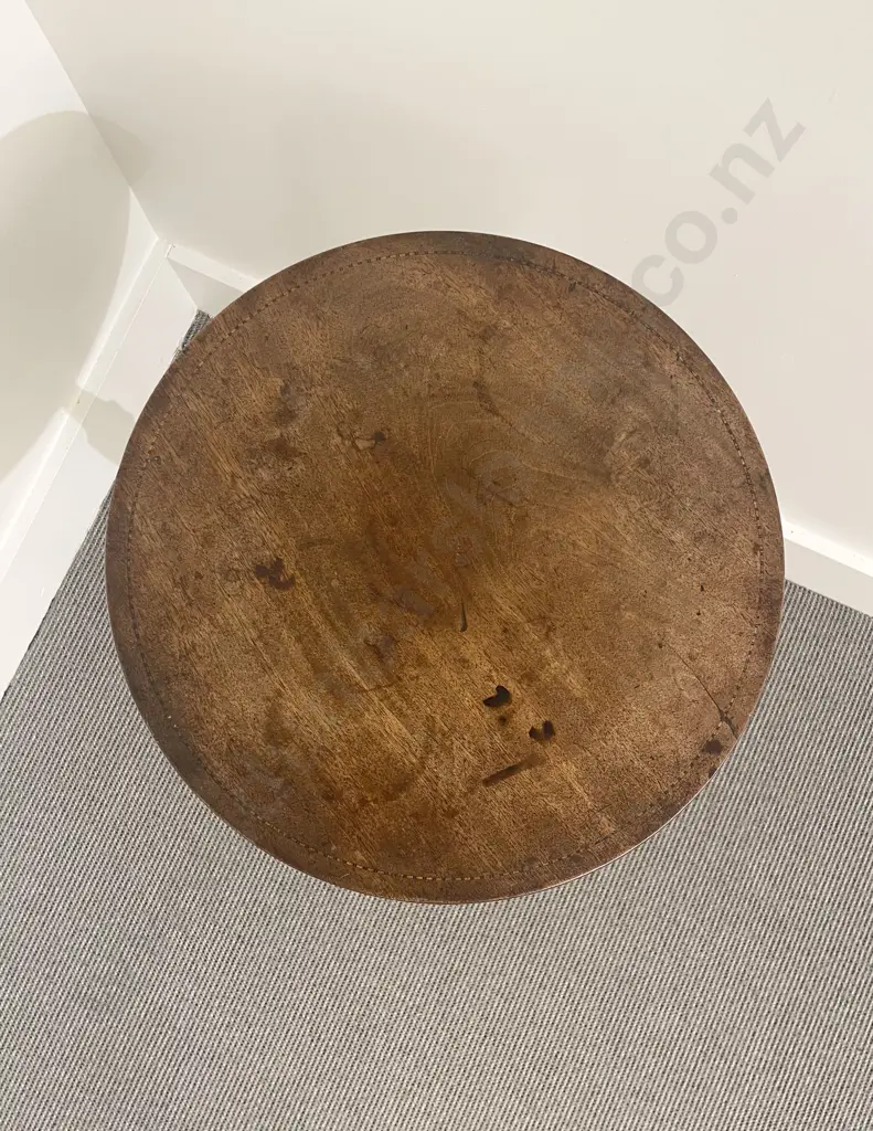 Regency Mahogany Circular Wine Table Image 1++