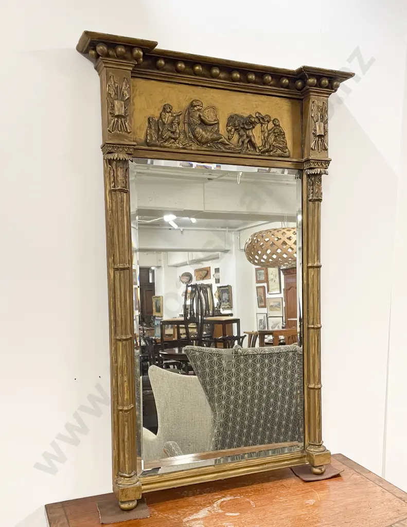 Regency Gilt Wood Pier Glass Image 1++