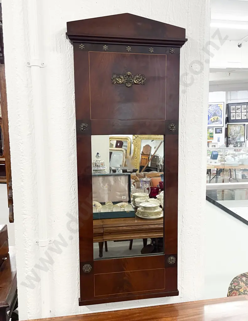 C19th Mahogany Empire Revival Wall Mirror Image 1++