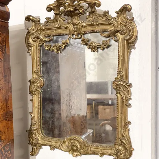 An Attractive Late C18th Gilt Framed Wall Mirror