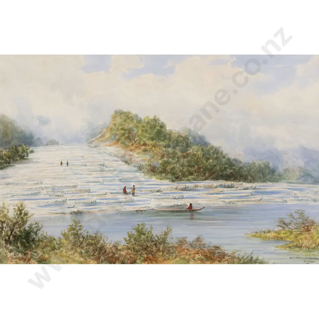 W G Baker - White Terraces Rotomahana Image 1++