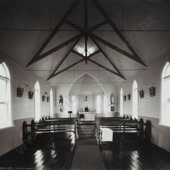 Laurence Aberhart (b 1949) - Interior: Saint Madeline Sophie - Parakino - Wanganui River 1982