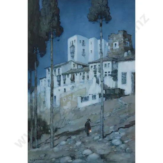 Arthur Moulton Foweraker - Granaoa by Moonlight