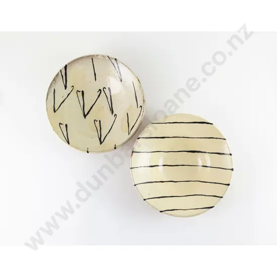 Two Martin Poppelwell Glazed Terracotta Bowls