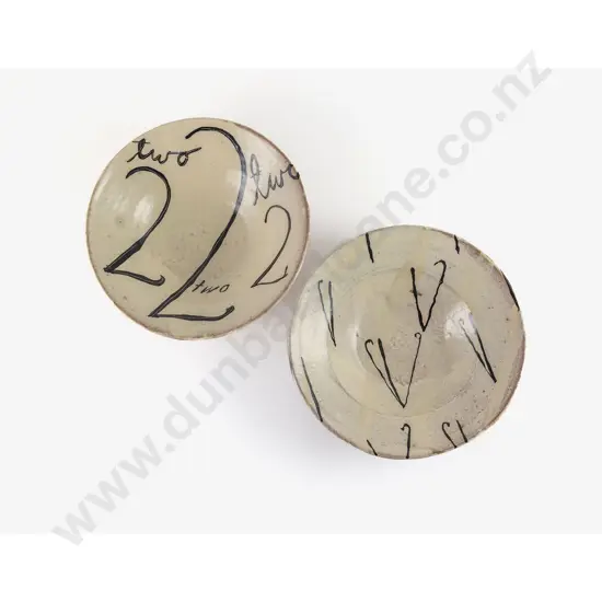 Two Martin Poppelwell Glazed Terracotta Bowls