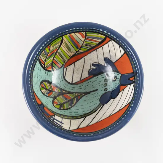 Fran Dibble Polychrome Glazed Bowl