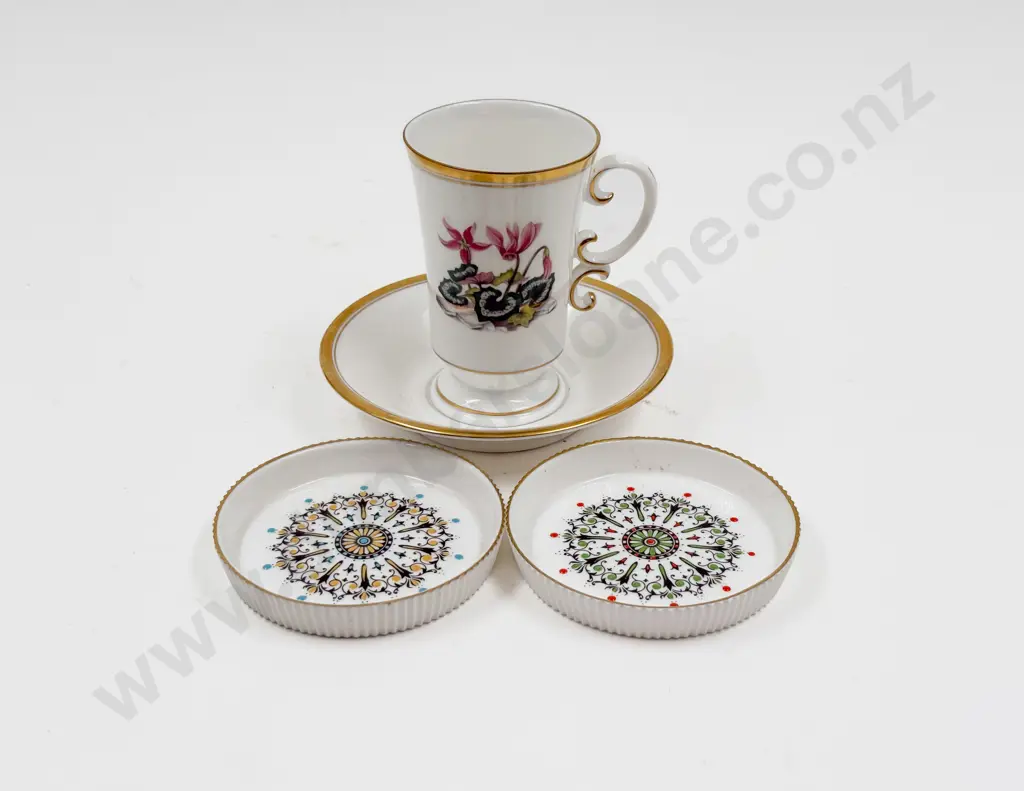 Royal Worcester Cup and Saucer with Two Dishes Image 1++