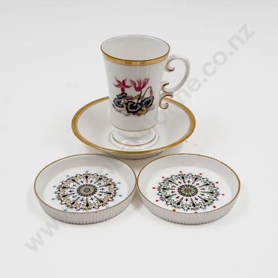 Royal Worcester Cup and Saucer with Two Dishes