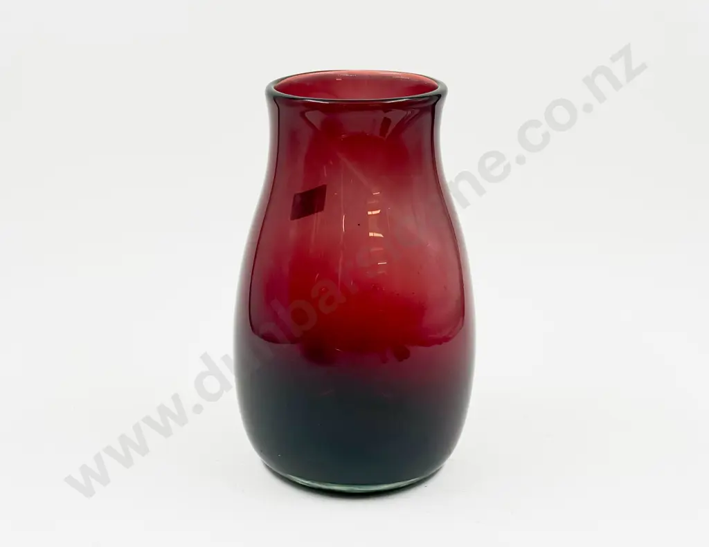 The Hot Glass Company Devonport Modern Cranberry Glass Vase Image 1++