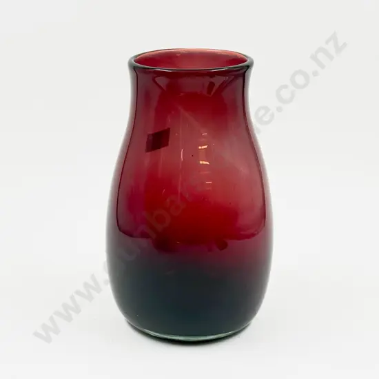 The Hot Glass Company Devonport Modern Cranberry Glass Vase