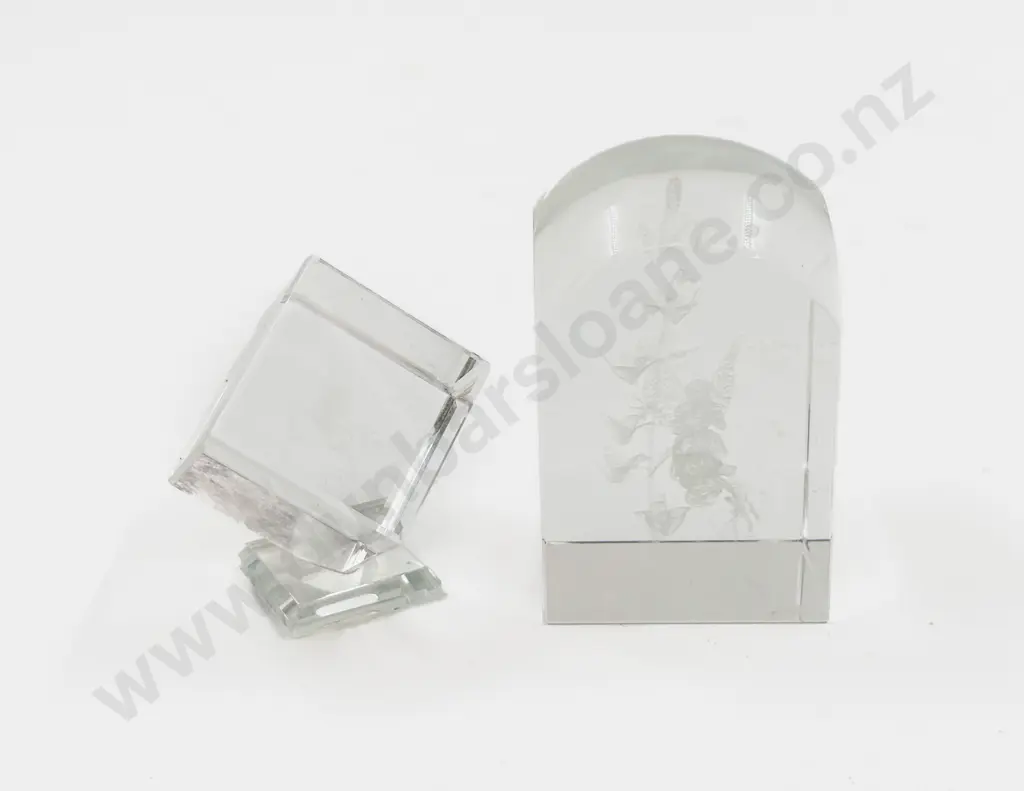 Two Prismatic  Paper Weights Image 1++