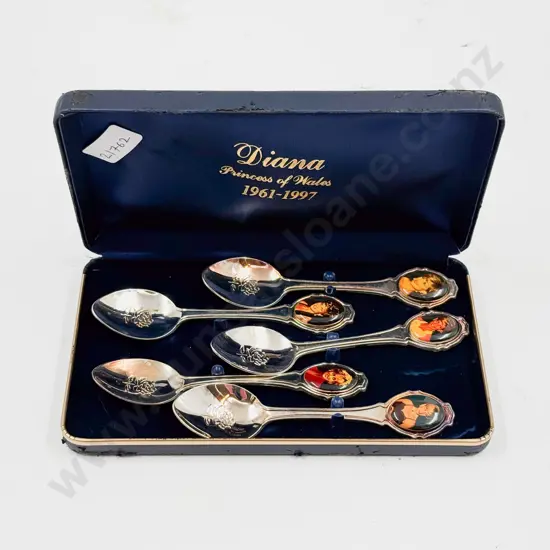 Cased Diana Princess of Wales 1961-1997 set of Spoons