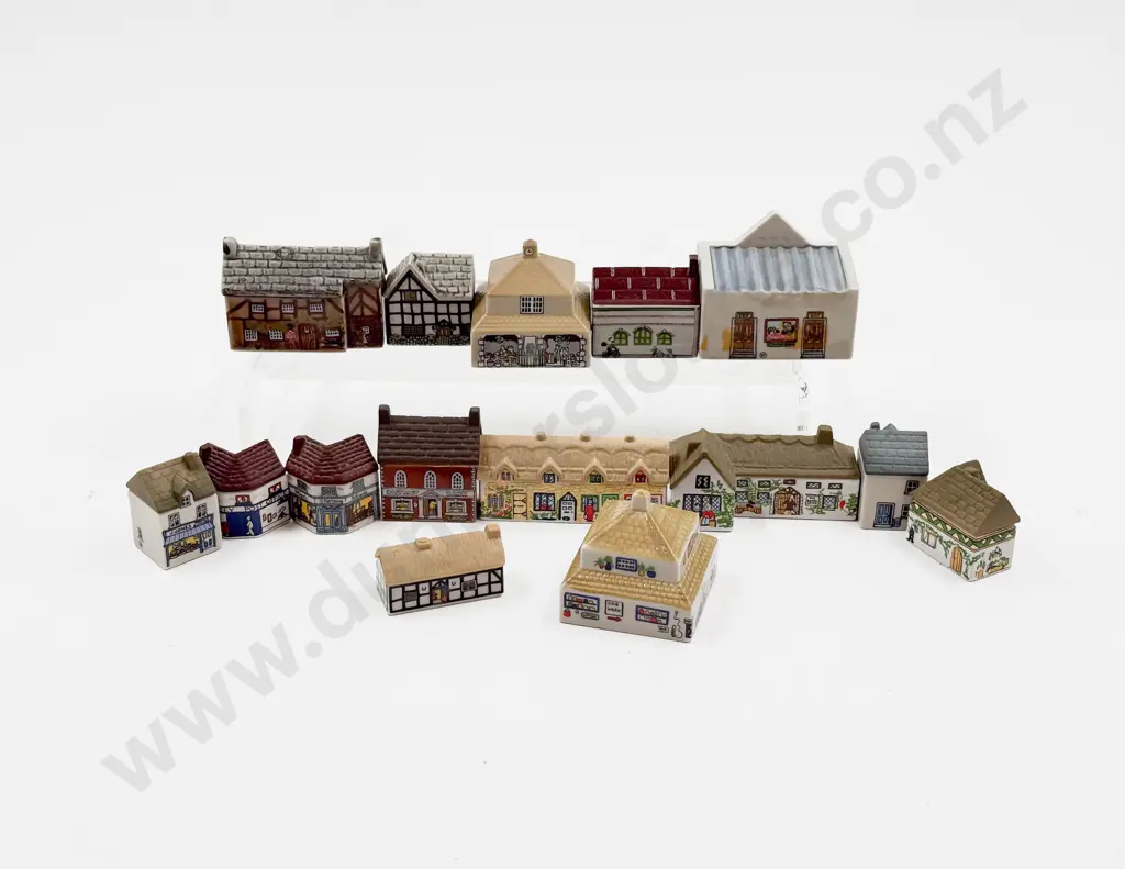 Collection of Wade Whimsey "In The Vale" Town Shops and Cottages Image 1++