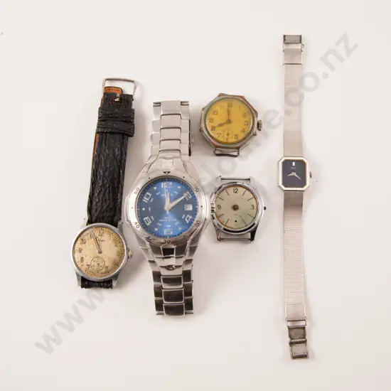 Collection of Assorted Gents Wrist Watches and Watch Faces