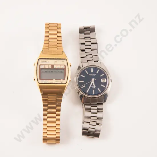 Seiko Automatic Wristwatch and Seiko Digital Chronograph