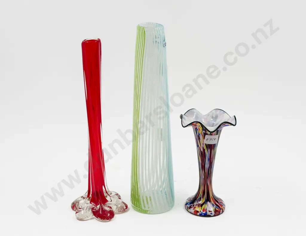 Modern Australian Studio Glass Vase and Two others Image 1++
